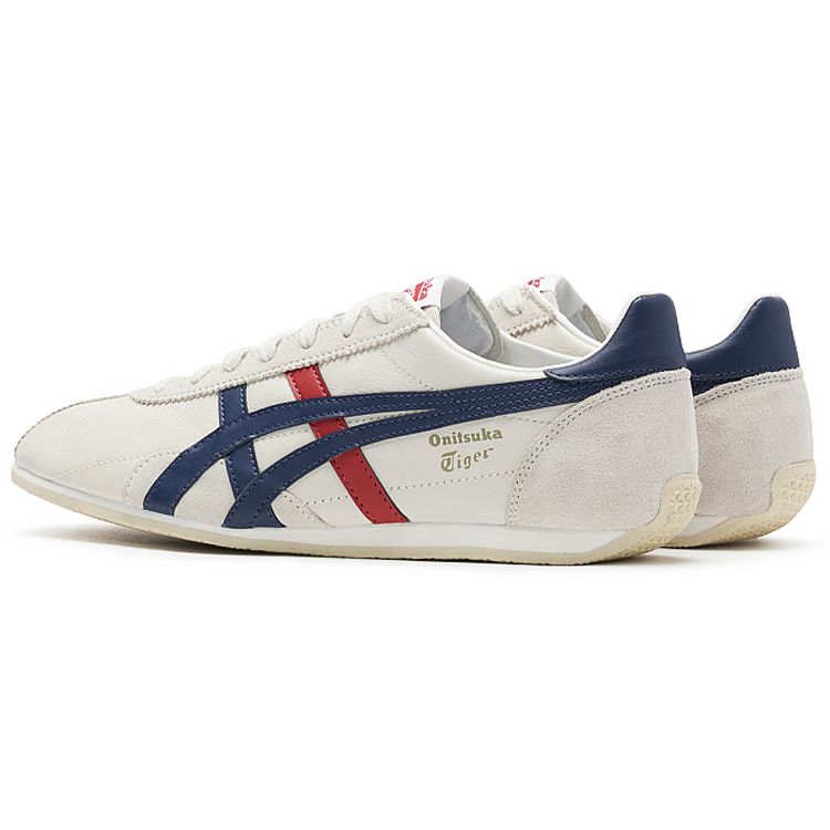 ONITSUKA TIGER Runspark Comfortable Versatile Retro Leather Slip-Resistant Lightweight Low-Top Casual Urban Commuting Running Shoes TH201L-9950