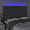 VidaXL LED Headboard Bedroom Furniture Double Bed Accessory Head of Bed Frame Interior Dark Grey 3122759