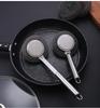 Stainless Steel Long Handle/Short Handle Cast Iron Pan Scrubbers Brush Household Stove Kitchen Specific Steel Wire Ball Cleaning Brush
