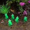 15Pcs Mini Frogs Garden Decor Ornament Luminous Animal Statues for Desk Cabinet or Party Accessories