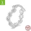 Small Fresh Daisy Moissanite Ring Women'S S925 Sterling Silver Small Flower Splicing Ring Jewelry