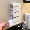Wall Mounted Storage Box Bathroom Cosmetic Cotton Swabs Jewelry Storage Box Home Office Sundries Clips Hairpin Drawer Storage