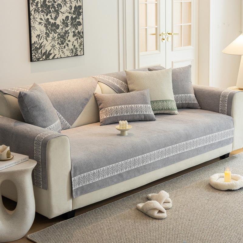 Подушка для дивана из синели, универсальные нескользящие подушки для сиденья Four Seasons, чехол для дивана, чехол на спинку, полотенце