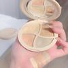 4 Colors Concealer Palette with Mirror Spot Dark Circle Acne Full Coverage Long Lasting Natural Moisturizing Matte Finish Foundation Cream