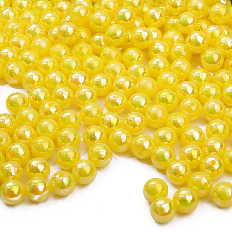 Acrylic ABS Imitation Pearl AB Color Round Beads for DIY Bracelets and Jewelry Accessories