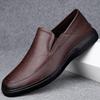 2024 Men's Large Soft Sole Business Leather Shoes - Casual, Comfortable Footwear for Middle-Aged & Elderly