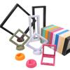 PE Film Colorful Jewelry Storage Box 3D Packaging Case Gemstone Free Stand Floating Frame Membrane