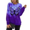 Butterfly Party Floral 3D Printed T Shirts Women's Tops Christmas Loose Plus Size Round Neck T Shirt