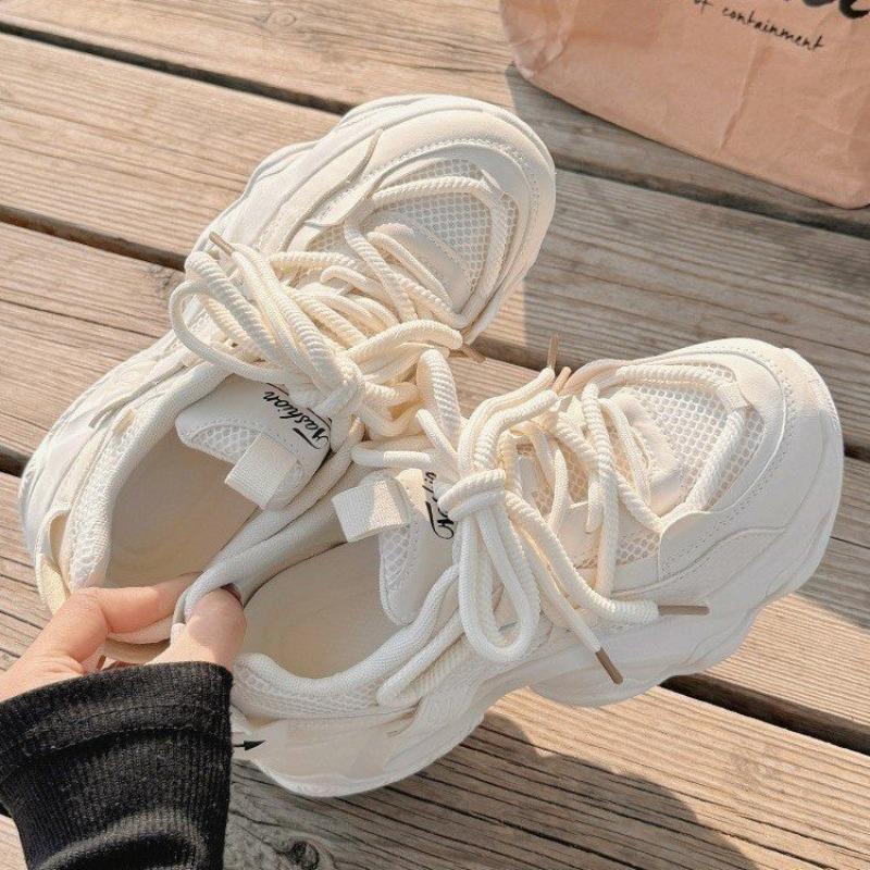 Fashion Summer Women's Casual Sneakers Breathable Platform Air-cushion Running Shoes Elasticity Wear-resistant Student Trainers