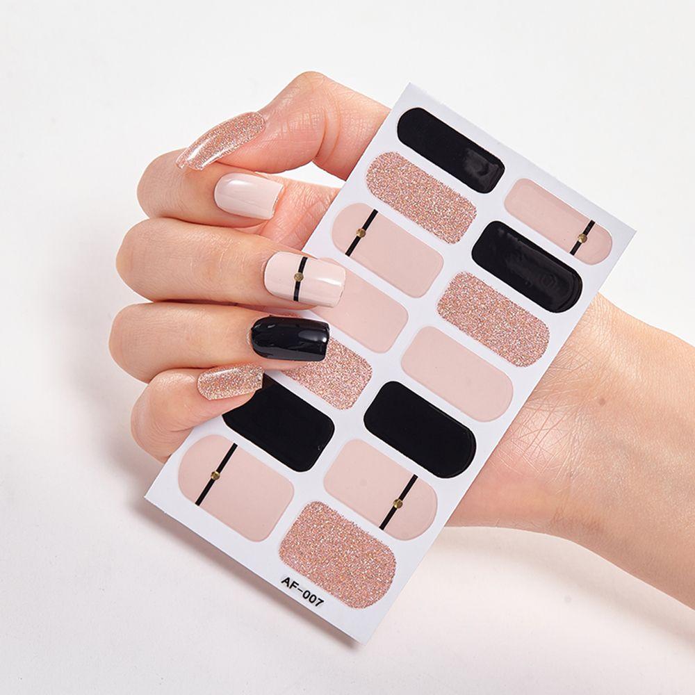 Girls Press On Nail Self Adhesive Nail Polish Strips Nail Art Decal Nail Stickers Full Nail Wraps