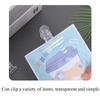 Acrylic Simple Transparent Food Storage Clip Dovetail Clamp Long Tail Clip Memo Folder