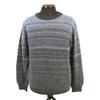 90s Vintage Long Sleeve Sweater Men M Blue Gray Wool Acrylic Japan(USED)
