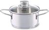 Кастрюля Fissler Double Handed Pot Snacky Casserole Silver 14 см со стеклянной крышкой из нержавеющей стали, термостойкая, совместимая с IH, японская [Авторизованный продукт]
