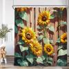 Sunflower Shower Curtain Yellow Flower You Are My Sunshine Bathroom Decorative Shower Curtain with Hook