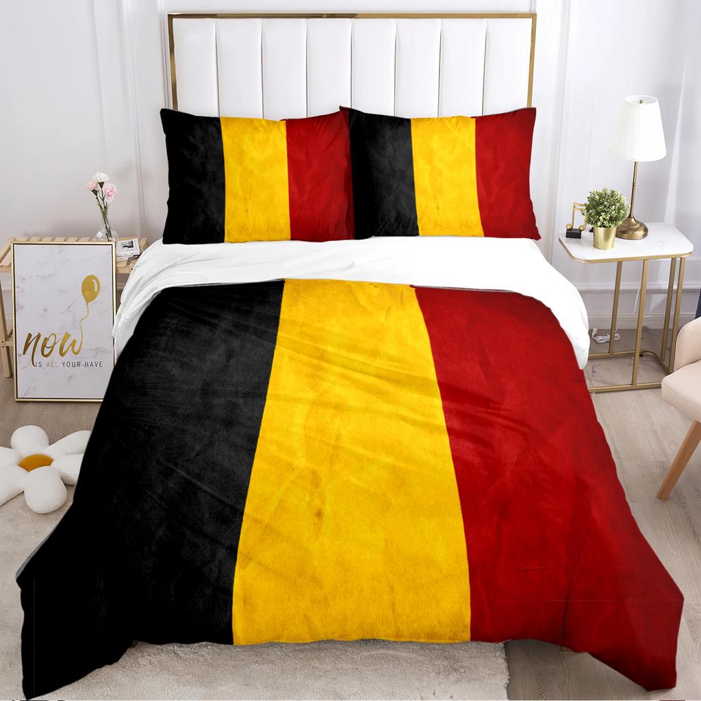 US UK National Flag Digital Polyest Duvet Cover Bedding Sets Soft Quilt Cover and Pillowcases for Teens Single/Double/Queen/King