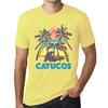 Men’s Vintage Tee Shirt Graphic T Shirt Summer Triangle Cayucos Pale Yellow