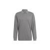 FW21 Solid Color Logo Pullover Long Sleeve Polo Shirt Men Tops Gray GV4246