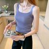 Spring-Summer Knitted Camisole Vest - Women's Stylish and Versatile Short Top