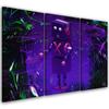 Three Piece Picture Canvas Print Robot Gaming Player
