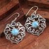 925 Sterling Silver Gemstone Earrings Larimar Earring Women Gift Jewelry