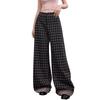 Retro Plaid Loose Straight Leg Casual Pants