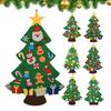 DIY Felt Christmas Tree with Detachable Ornaments Interactive Holiday Activity for Kids To Develop Motor Skills Wall Hanging Decor