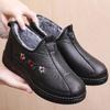 Womens Winter Mom Shoes Plush Lined Warm Waterproof Non Slip Elderly Cotton Boots