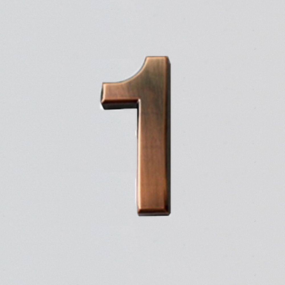 1 PC Waterproof Bronze ABS Plastic Numeral Room Number Digits Sticker Address Sign Door Plates
