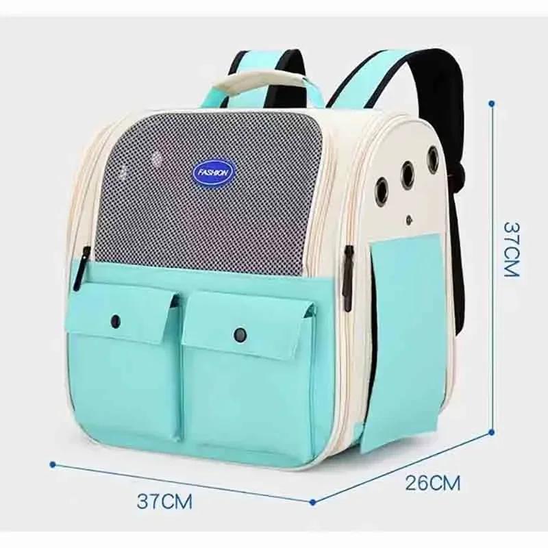Foldable Cat Backpack Large Capacity Cat Strap Backpack Adjustable Strap Pet Outdoor Travel Ventilation Cat Backpack