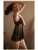 Women's Sexy Lace Mesh Nightdress and Robe Set