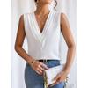 Women's Vest Summer Multi-Layered V-Neck Solid Colour Vest Women's Sleeveless Tops