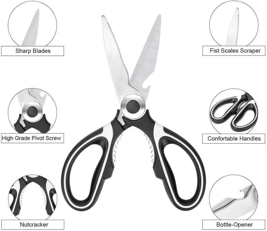 Kitchen Accessories Scissors Kitchen Shears Stainless Steal Multi Function Tool For Vegetable Green Onion Meat Barbecue