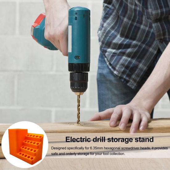 Screwdriver Bit Storage Box Large Capacity Multiple Compartments Universal Drill Bit Holder Perforated Board Organizer