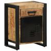 VidaXL Bedside Table 40x30x50 Cm Solid Raw Mango Wood, Bedside Cabinet, Bed Cabinet, Side Table for 4013559