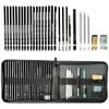 Graphite Drawing Pencils and Sketch Set Drawing Kit with Bag Art Supplies Includes Charcoal Pencils Graphite Pencils Sharpeners,Erasers