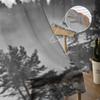 Black And White Fog In Mountains Sheer Curtains Bedroom Voile Curtain Living Room Window Sheer Curtains Kitchen Tulle Drapes