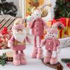 Christmas Series Plush Toys Telescopic Long Legged Elk Snowman Christmas Room Props Decoration Plushies Doll Gifts