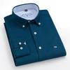Sinwoyan Pure Cotton Oxford Solid Long Sleeve Men Casual Shirts Leisure Good Quality with Chest Pocket