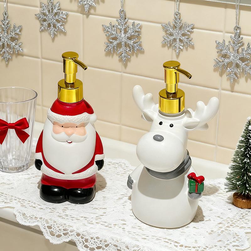 Cartoon Fun Santa Soap Dispenser Bottling Home Bathroom Bathroom Hand Sanitizer Pressing Bottle Decorations