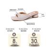 French beautiful cool slippers women's 2025 summer wear fashion temperament versatile high-heeled women's shoes great-looking slippers