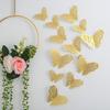 3D Three-dimensional Hollow Butterfly Wall Sticker Wall Decoration Living Room Wall Arrangement Metal Texture Creative Sticker