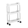 Slim Storage Cart Rolling Fruits Holder Slide Out Bathroom Organizer for
