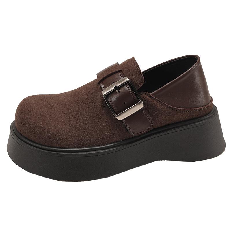 Retro White British Style Platform Small Leather Shoes Women's 2025 New Autumn and Winter Versatile Skirt Mary Jane Single Shoes