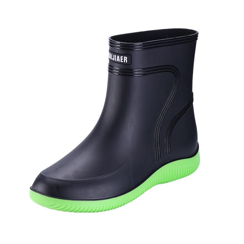 3306 Mid-Tube Fashion Rain Boots for Men and Women - Non-Slip, Waterproof, Thick Rubber Shoes, Ideal for Kitchen Work