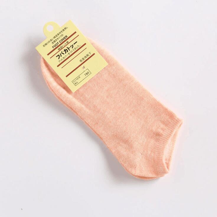New Women's Autumn Candy Color Cotton Boat Socks - Breathable, Short Style