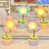 Mini LED Flower Night Light Cute Rabbit Duck Lamp Desktop Moon Cheese Light Ornament Kids Bedside Sleeping Lamp Holiday Gifts