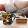 3D Painted Book Mug Hand-Painted Stacking Book Coffee Cup Unique Teacher Appreciation Gift for Book Lovers