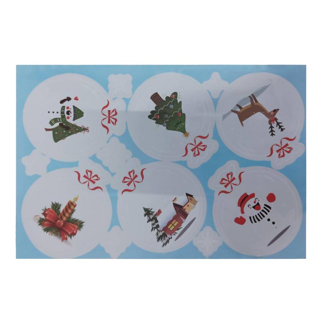 Electrostatic Glass Stickers On Christmas Windows And Christmas Stickers On Walls