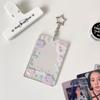 Korean Transparent Glitter Card Holder - Starry Design for Small Cards & 3-Inch Polaroids