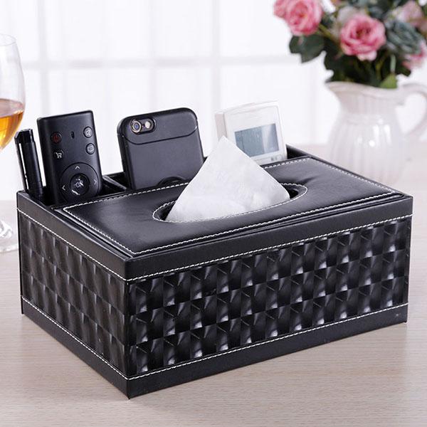 WTEMPO Simple Multifunctional Paper Towel Box Suction Box Tea Table Living Room Remote Control Household Storage Box